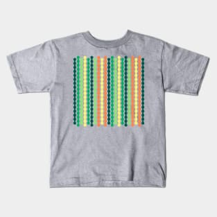 Yellow, Orange, Dark green | Formas coloridas lineales | Linear colorful shapes | 線形のカラフルな形 | Formes colorées linéaires | Lineare bunte Formen | Forme colorate lineari Kids T-Shirt